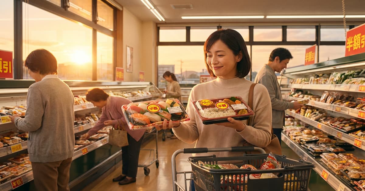 夕暮れ時の小さなしあわせ。スーパーの値引きシールは何時？賢くお買い物するコツ